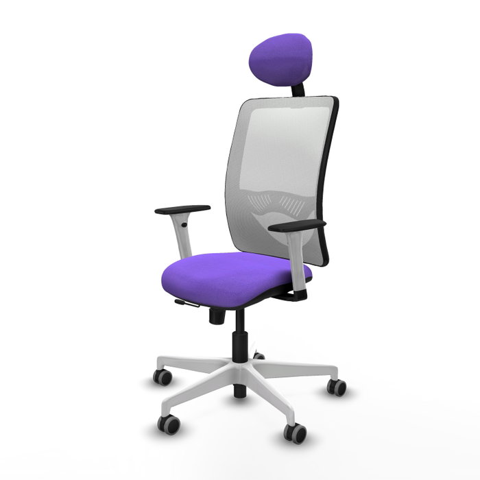 PIQUERAS Y CRESPO Silla de oficina Zulema con mecanismo Sincro/Traslack, Lila y Blanco PIQUERAS Y CRESPO Silla de oficina Zulema con mecanismo Sincro/Traslack, Lila y Blanco