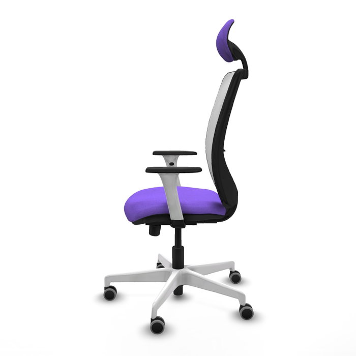 PIQUERAS Y CRESPO Silla de oficina Zulema con mecanismo Sincro/Traslack, Lila y Blanco PIQUERAS Y CRESPO Silla de oficina Zulema con mecanismo Sincro/Traslack, Lila y Blanco
