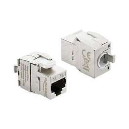DeLOCK 90990 Módulo Keystone RJ45 Cat.6A LSA blindado plata/blanco