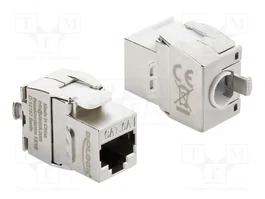 DeLOCK 90990 Módulo Keystone RJ45 para LSA Cat.6A blindado plata/blanco