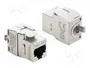 DeLOCK 90990 Módulo Keystone RJ45 para LSA Cat.6A blindado plata/blanco
