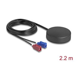 DeLOCK 90767 Antena 4G/GNSS con conectores FAKRA C/D y montaje en techo