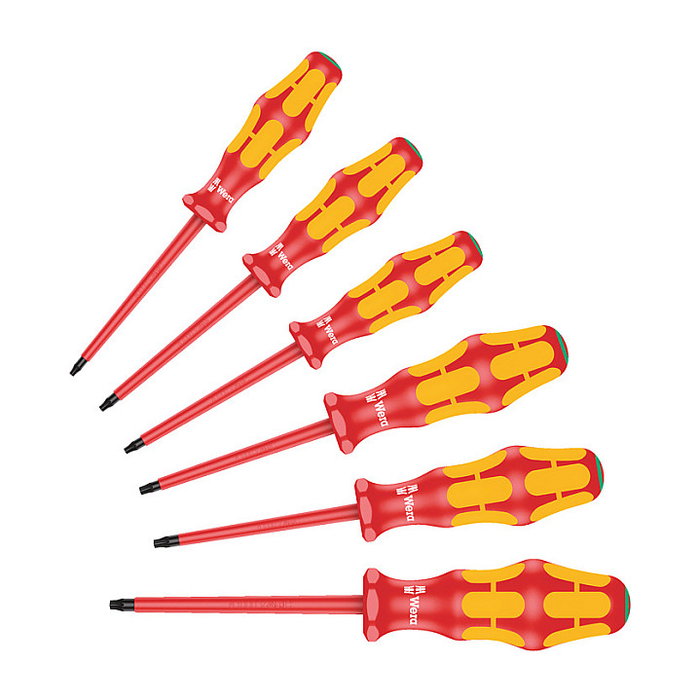 Wera 167 i/6 Kraftform Plus Serie 100 Juego de 6 destornilladores Torx Wera 167 i/6 Kraftform Plus Serie 100 Juego de 6 destornilladores Torx