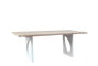 DKD Home Decor Mesa de Centro de Madera de Mango Reciclada 121x60,5x45 Blanco