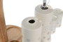 DKD Home Decor Set de Aceitera y Vinagrera TOPITOS de 4 piezas en Gres Beige