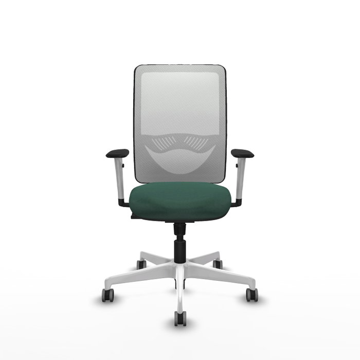 PIQUERAS Y CRESPO Silla de oficina Zulema con mecanismo Sincro, Verde botella y Blanco PIQUERAS Y CRESPO Silla de oficina Zulema con mecanismo Sincro, Verde botella y Blanco