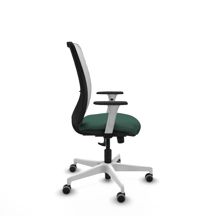 PIQUERAS Y CRESPO Silla de oficina Zulema con mecanismo Sincro, Verde botella y Blanco PIQUERAS Y CRESPO Silla de oficina Zulema con mecanismo Sincro, Verde botella y Blanco