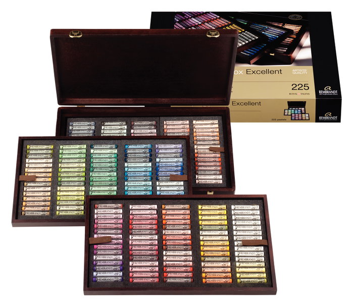 Rembrandt Set de pasteles suaves Excellent en caja de madera, 225 unidades