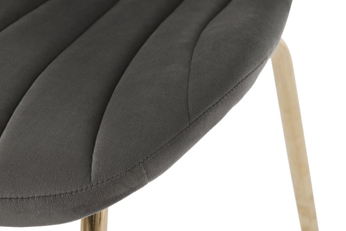 DKD Home Decor Silla de Poliéster y Metal Gris Claro