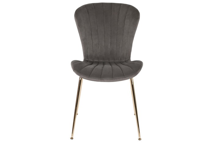 DKD Home Decor Silla de Poliéster y Metal Gris Claro