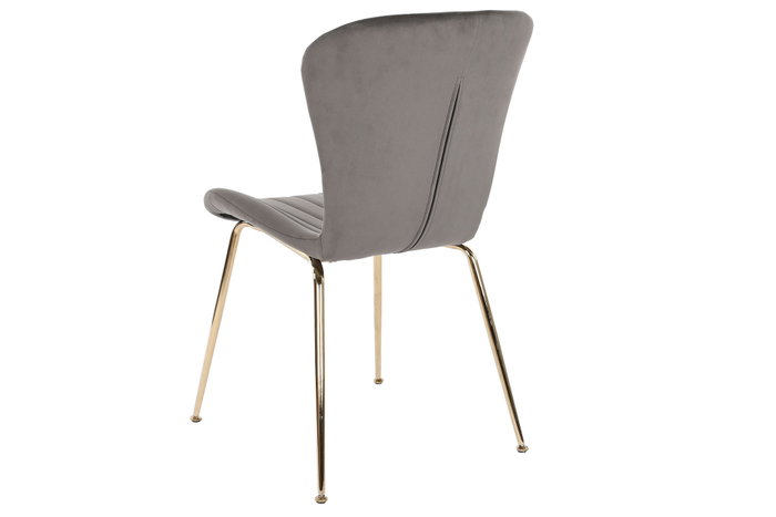 DKD Home Decor Silla de Poliéster y Metal Gris Claro