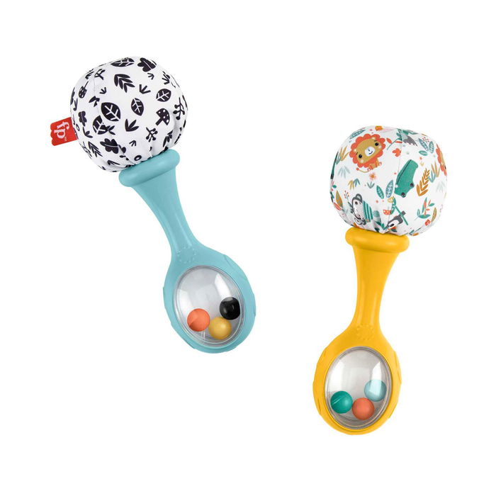 Fisher-Price Maracas Divertidas HMF34 para Bebés con Pompones y Sonidos
