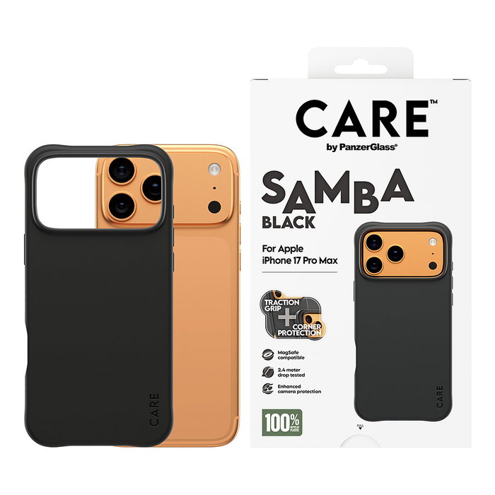 PanzerGlass Samba Case Black con MagSafe para iPhone 17 Pro Max
