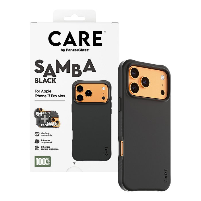 PanzerGlass Samba Case Black con MagSafe para iPhone 17 Pro Max