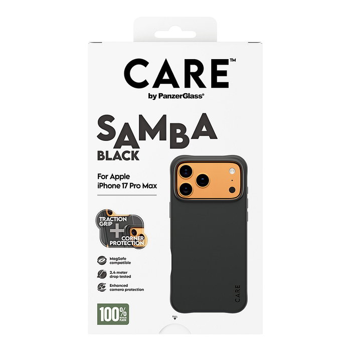PanzerGlass Samba Case Black con MagSafe para iPhone 17 Pro Max