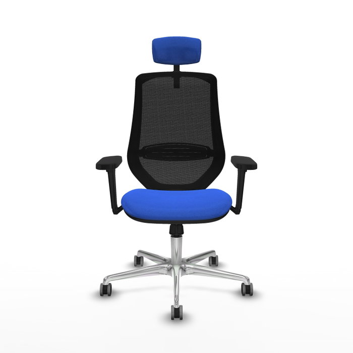 PIQUERAS Y CRESPO Silla de oficina Mardos con mecanismo Sincro, Azul y Negro
