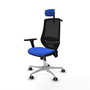 PIQUERAS Y CRESPO Silla de oficina Mardos con mecanismo Sincro, Azul y Negro
