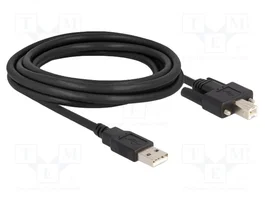 DeLOCK Cable USB 2.0 Tipo-A a Tipo-B con tornillos 3 m