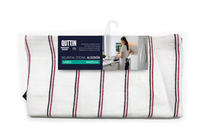 Quttin Delantal de Cocina Algodón Lines 84x63 cm Quttin Delantal de Cocina Algodón Lines 84x63 cm