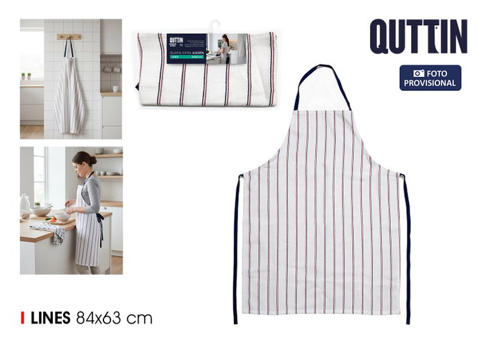 Quttin Delantal de Cocina Algodón Lines 84x63 cm Quttin Delantal de Cocina Algodón Lines 84x63 cm