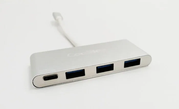 Coolbox COO-HUC3U3PD Hub USB 3.0 con 3 Puertos USB-A a USB-C, Aluminio, Transferencia 5 Gbps, Plug & Play