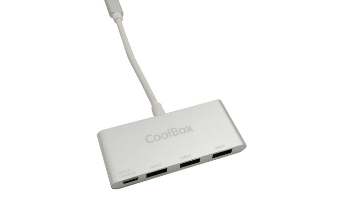 Coolbox Hub Coolbox USB 3.0 - Hub de 3 Puertos USB-A 3.0 y 1 Puerto USB-C con Power Delivery, Carga Rápida BC 1.2, Hasta 5Gbps, Plug & Play para PC, MacBook, Chromebook Coolbox Hub Coolbox USB 3.0 - Hub de 3 Puertos USB-A 3.0 y 1 Puerto USB-C con Power Delivery, Carga Rápida BC 1.2, Hasta 5Gbps, Plug & Play para PC, MacBook, Chromebook