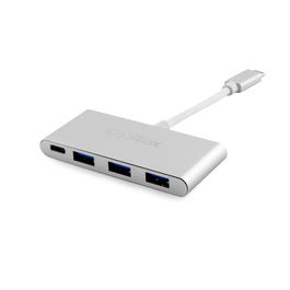 Coolbox Hub 3 Puertos USB 3.0 con Carga Rápida y Conexión USB-C Power Delivery