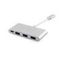 Coolbox Hub Coolbox USB 3.0 - Hub de 3 Puertos USB-A 3.0 y 1 Puerto USB-C con Power Delivery, Carga Rápida BC 1.2, Hasta 5Gbps, Plug & Play para PC, MacBook, Chromebook