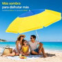 JugaToys Sombrilla Amarilla de Aluminio de 220 cm