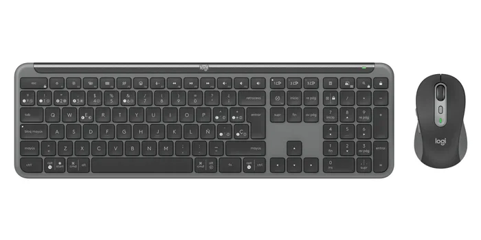Logitech 920-012506 Signature Slim Combo MK950 Teclado y Ratón Inalámbrico RF + Bluetooth QWERTY Español Grafito