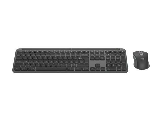 Logitech MK950 Signature Slim Combo - Teclado y Ratón Inalámbricos para Negocios, Español QWERTY, Bluetooth/Logi Bolt, Grafito