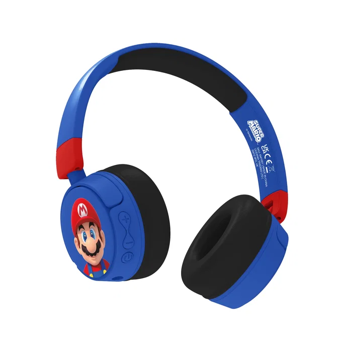 OTL Technologies Super Mario SM1001 Auriculares Infantiles Azul y Rojo OTL Technologies Super Mario SM1001 Auriculares Infantiles Azul y Rojo