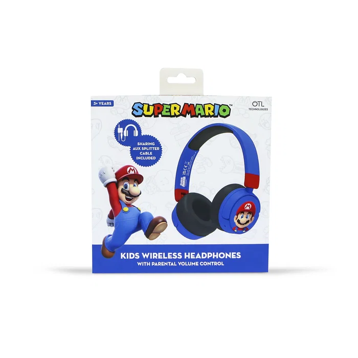 OTL Technologies Super Mario SM1001 Auriculares Infantiles Azul y Rojo OTL Technologies Super Mario SM1001 Auriculares Infantiles Azul y Rojo