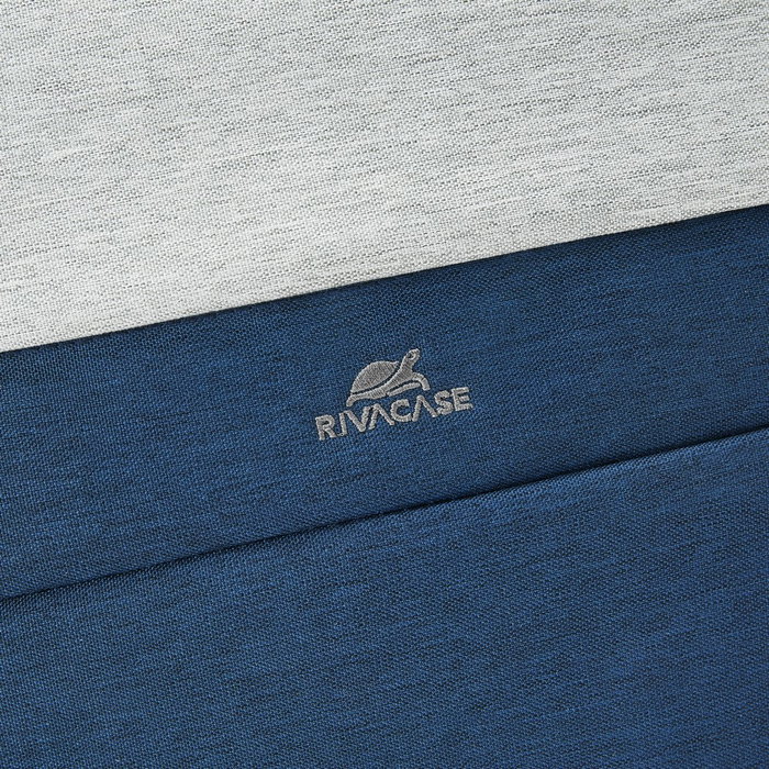 Rivacase 7522 Maletín para Portátil 14" Prater Gris/Azul - Resistente al Agua, Poliéster Reciclado con Correa de Hombro