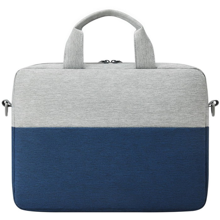 Rivacase 7522 Maletín para Portátil 14" Prater Gris/Azul - Resistente al Agua, Poliéster Reciclado con Correa de Hombro