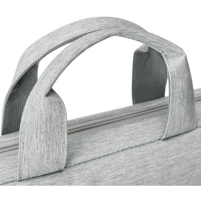 Rivacase 7522 Maletín para Portátil 14" Prater Gris/Azul - Resistente al Agua, Poliéster Reciclado con Correa de Hombro