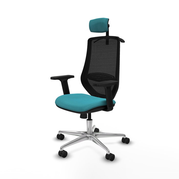 PIQUERAS Y CRESPO Silla de oficina Mardos con mecanismo Sincro, Turquesa y Negro PIQUERAS Y CRESPO Silla de oficina Mardos con mecanismo Sincro, Turquesa y Negro