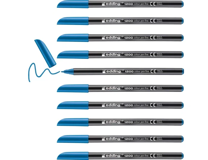 Edding Rotulador 1200 Azul Claro Punta Redonda (Set de 10) inevitable
