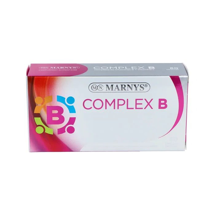 MARNYS Complex B 60 Perlas - Complejo de Vitaminas B (B1, B2, B3, B5, B6, B7, B9, B12) y Vitamina C y E - Suplemento Alimenticio MARNYS Complex B 60 Perlas - Complejo de Vitaminas B (B1, B2, B3, B5, B6, B7, B9, B12) y Vitamina C y E - Suplemento Alimenticio
