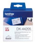 Brother Etiquetas Continuas de Papel Blanco Removible 62 mm 30,48 m DK44205