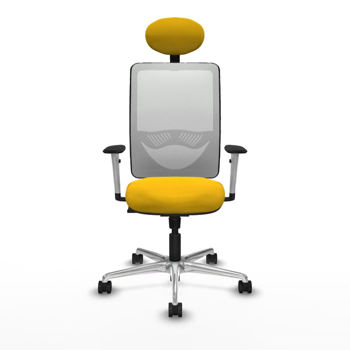 PIQUERAS Y CRESPO Silla de oficina Zulema con mecanismo Sincro, Amarillo y Blanco PIQUERAS Y CRESPO Silla de oficina Zulema con mecanismo Sincro, Amarillo y Blanco