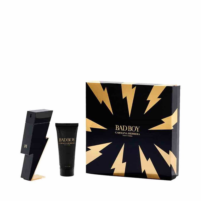 Set Carolina Herrera: Bad Boy, Shower Gel, For All Skin Types, 100 ml + Bad Boy, Eau De Toilette, For Men, 100 ml