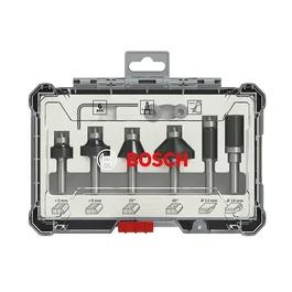 Bosch Professional Juego de brocas para fresadora 6 piezas - Vástago 8 mm