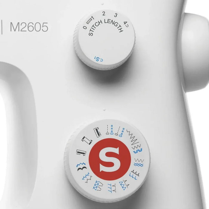 Singer M2605 Máquina de coser automática blanca