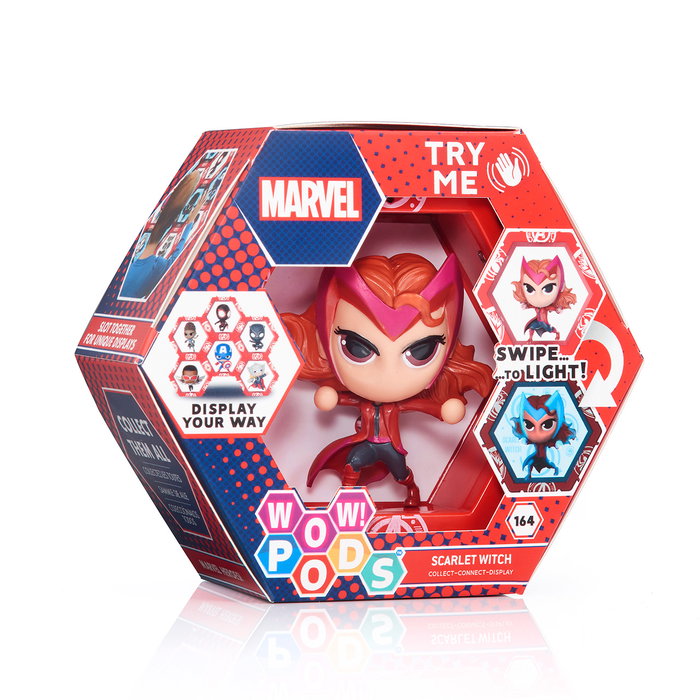 Wow! Pod Figura Marvel Scarlet Witch con Sensor de Movimiento y Luz - Figura Coleccionable Wow! Pod Figura Marvel Scarlet Witch con Sensor de Movimiento y Luz - Figura Coleccionable