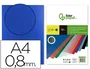 Liderpapel Tapas de Encuadernación Polipropileno A4 0.8mm Azul Opaco Paquete de 50 Unidades