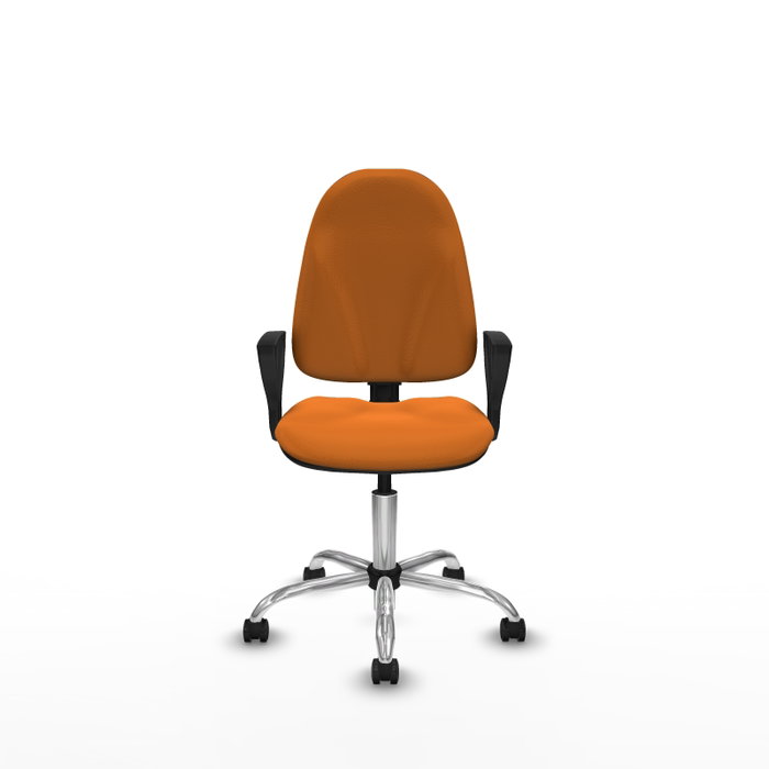 PIQUERAS Y CRESPO Silla de oficina Algarra Naranja con mecanismo de doble maneta