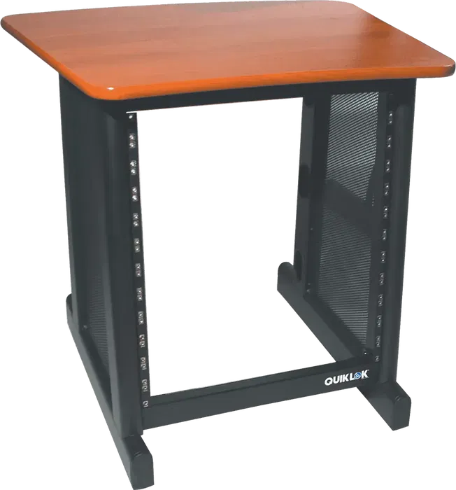 QUIKLOK Soporte Rack 12U con Bandeja Superior Cerezo 735x610x530 mm QUIKLOK Soporte Rack 12U con Bandeja Superior Cerezo 735x610x530 mm