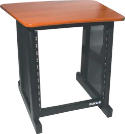 QUIKLOK Soporte Rack 12U con Bandeja Superior Cerezo 735x610x530 mm