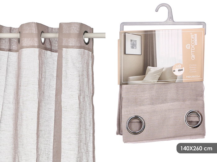 Cortina Gris Transparente Giftdecor 34x3x27cm (Set de 6) Cortina Gris Transparente Giftdecor 34x3x27cm (Set de 6)